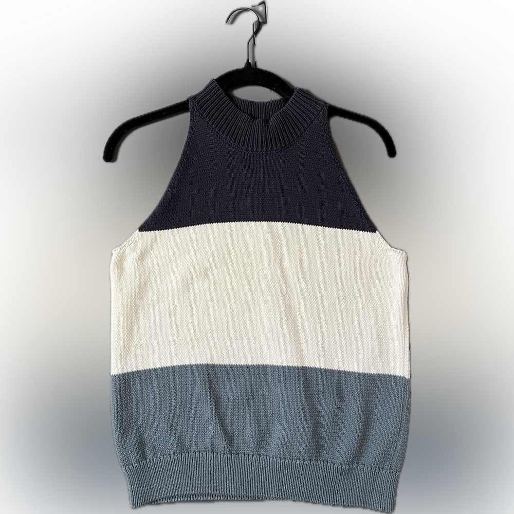 Ann Taylor Mock Neck Halter Sweater Top
